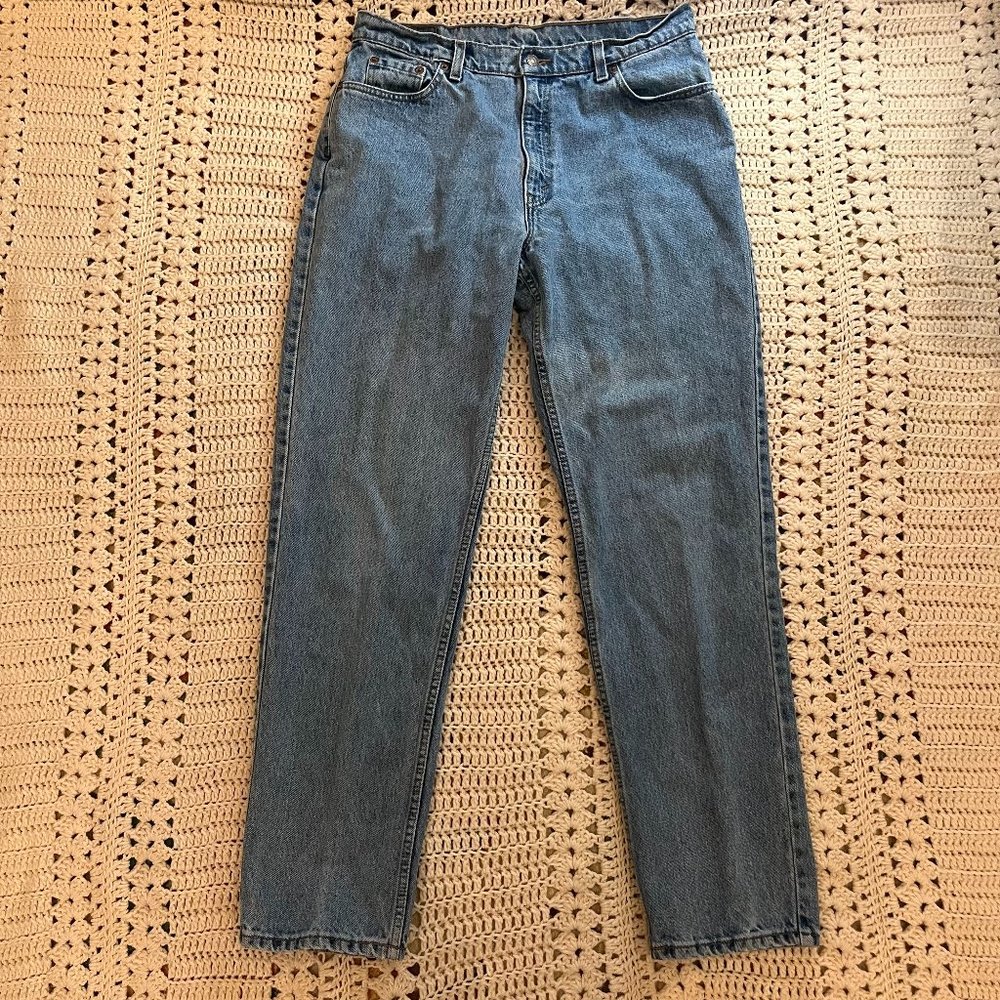 Levi's Vintage 512 Jeans High Waist Slim Fit Straight Leg Size 16 Long Length